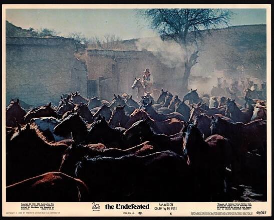 1969 The Undefeated #6 Lobby Card 11x14 John Wayne Rock Hudson Antonio Aguilar - TvMovieCards.com