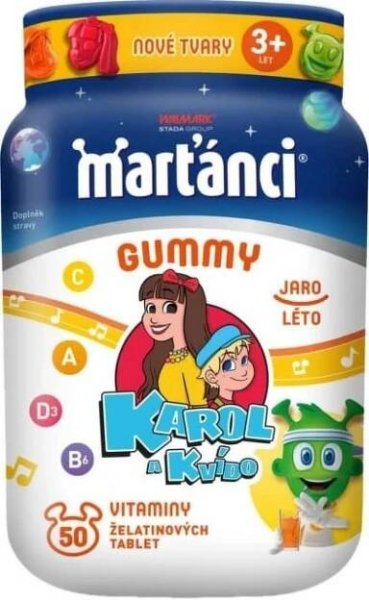 WALMARK Marťánci gummy Karol a Kvído jaro-léto, 50 kusů