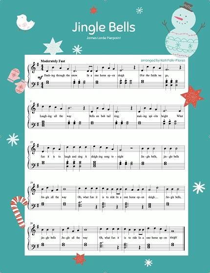 Piano Printable Sheet Music Jingle Bells Holiday Sheet Music Lessonface - Free Printable Sheet Music Lyrics