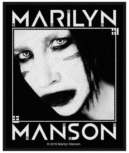 Marilyn Manson tkaná nášivka PES 100 x 60 mm, Villain | Musicwear - Trička, mikiny