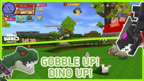 Unleash the Roars: Gobble Up! Dino Up! Map Tutorial in Mini World!