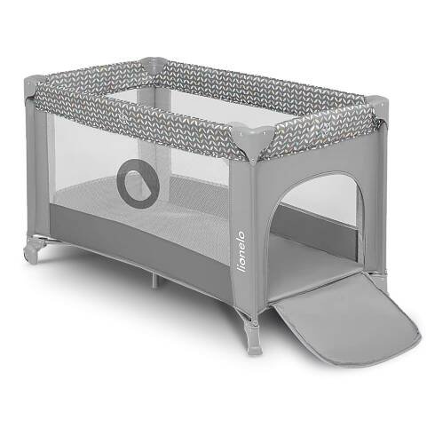 Lionelo Stefi Grey Concrete Multicolor — Cestovní postýlka