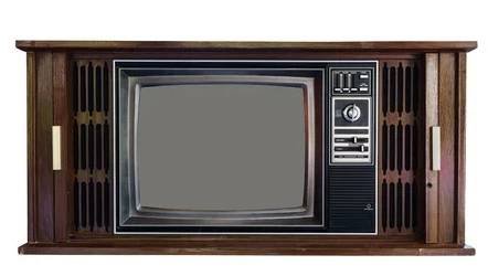 Staré retro televize, samostatný — Stock obrázek