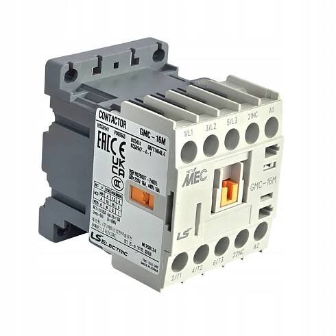 Stykač GMC-16M-01-230AC 7.5 kW, 16A, kontakt 1NC