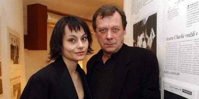 Oldřich Vízner a jeho tehdejší žena Vendula Křížová na fotce z roku 2003