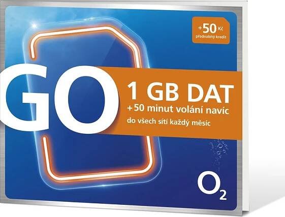 O2 GO SIM 1 GB + 50 minut od 89 Kč