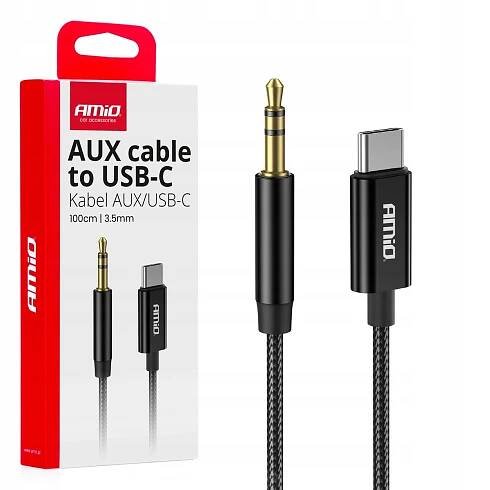 Audio kabel USB-C na AUX Mini Jack 3.5 mm 1 m AMIO-04294