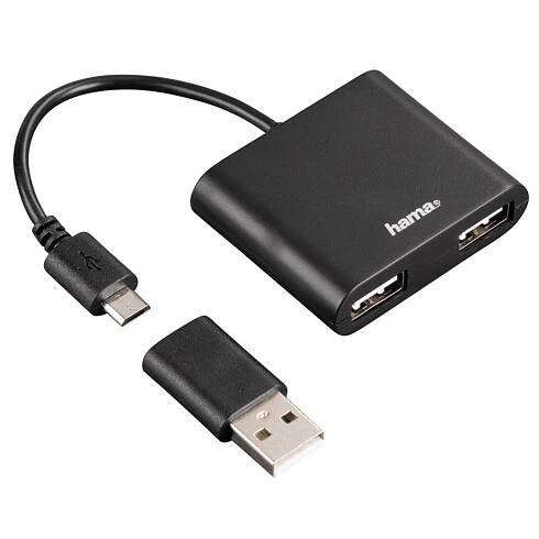 Hama USB 2.0 OTG Hub 1:2