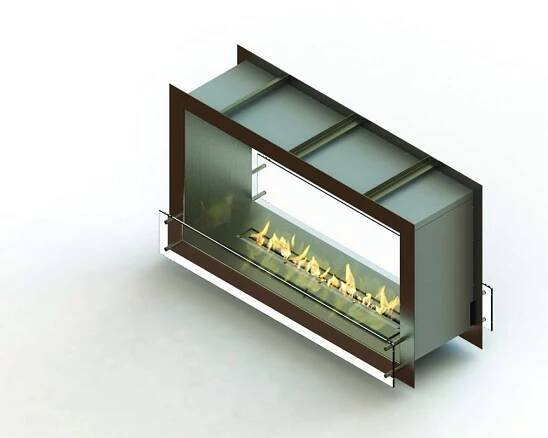 Glammfire GlammBox 1150 DF - vestavný bio krb, oboustranný
