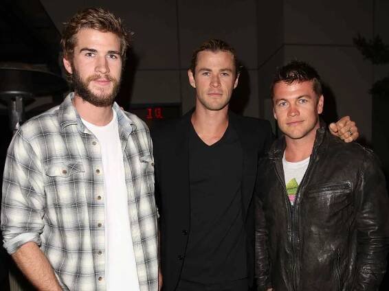 Liam Hemsworth, Chris Hemsworth and Luke Hemsworth attend City Year Los Angeles' spring break