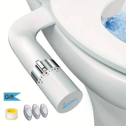 * Bidet Attachment For Toilet Unique Dual Retractable Nozzles Badays For Toilets Seat, Non-Electric Self-Cleaning Fresh Water Sprayer, Adjustabl