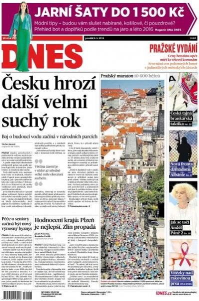 Časopis MF DNES - 9.5.2016