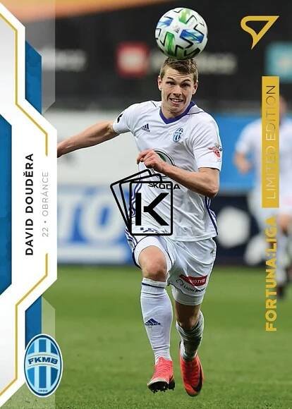 fotbalová kartička SportZoo 2020-21 Fortuna Liga Gold Limited 122 David Douděra FK Mladá Boleslav /99