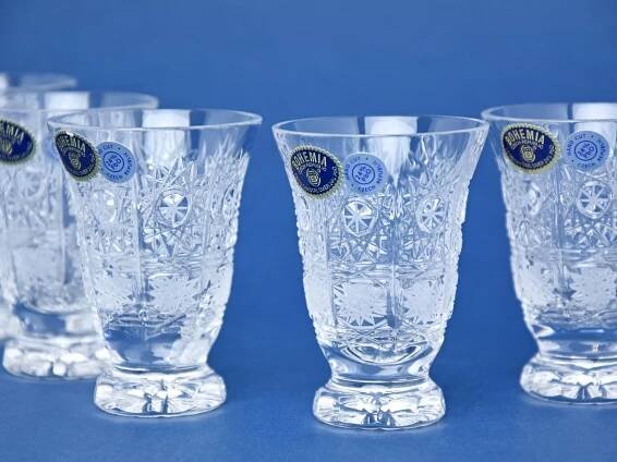 Křišťálové likérky (panáky) broušené, 6 ks, 60 ml Crystal BOHEMIA