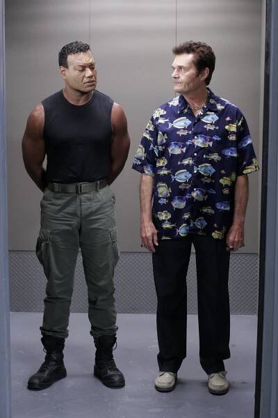 Hvězdná brána - Rodinná pouta - Z filmu - Christopher Judge, Fred Willard