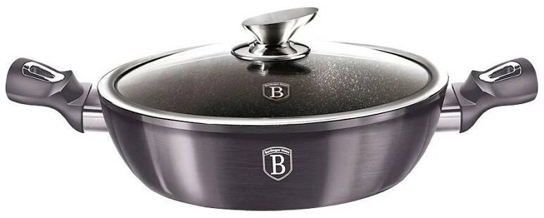BERLINGERHAUS Pánev hluboká s poklicí 28 cm Carbon PRO Line BH-6898
