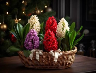 Hyacint jako vánoční dekorace