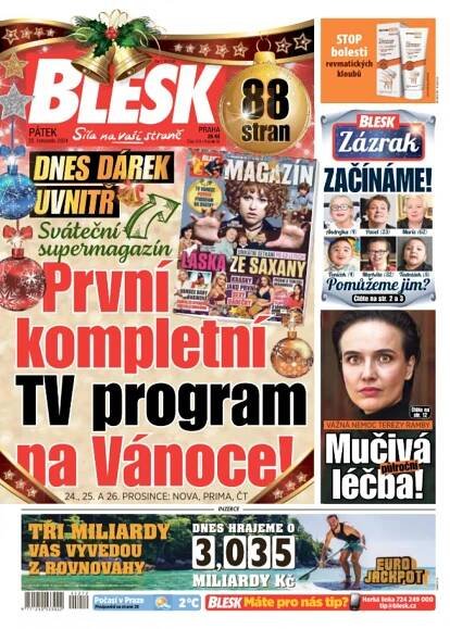 Páteční Blesk s TV magazínem předplatné - Noviny - Magaziny.cz