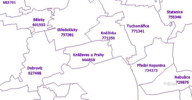 Katastrální mapa Kněževes
