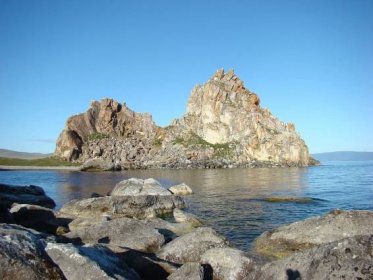 Cape Skala Shamanka na ostrově Olkhon