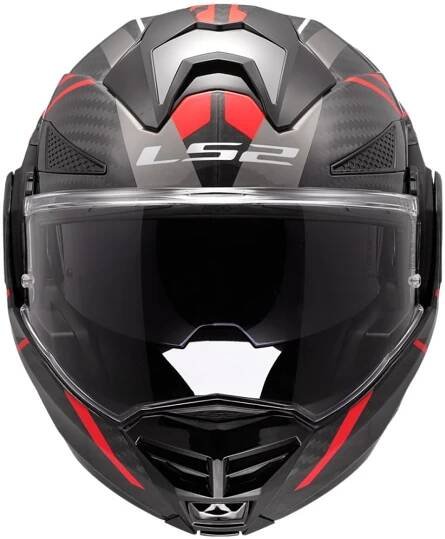 Překlápěcí helma na motorku LS2 FF901 Advant X C Future II černo-červená