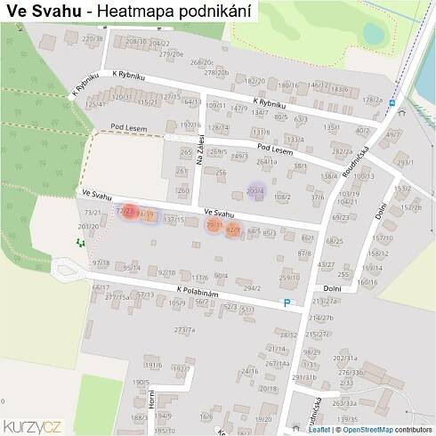 Mapa Ve Svahu - Firmy v ulici.