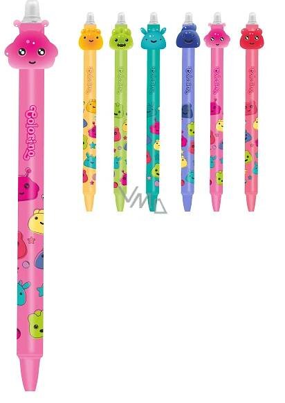 Colorino Jelly Heads pen pink, blue refill 0,5 mm - VMD parfumerie - drogerie
