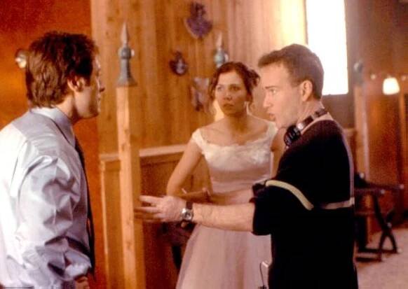 James Spader, Maggie Gyllenhaal, and Steven Shainberg in Sekretárka (2002)