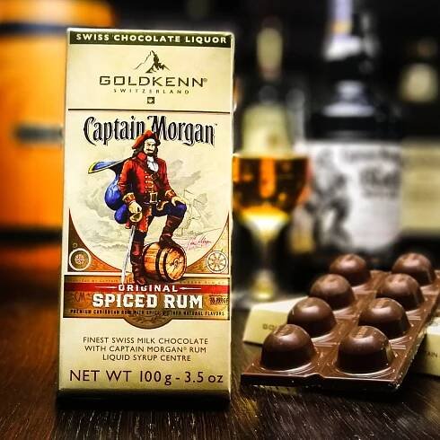 Čokoláda Goldkenn s rumem Captain Morgan