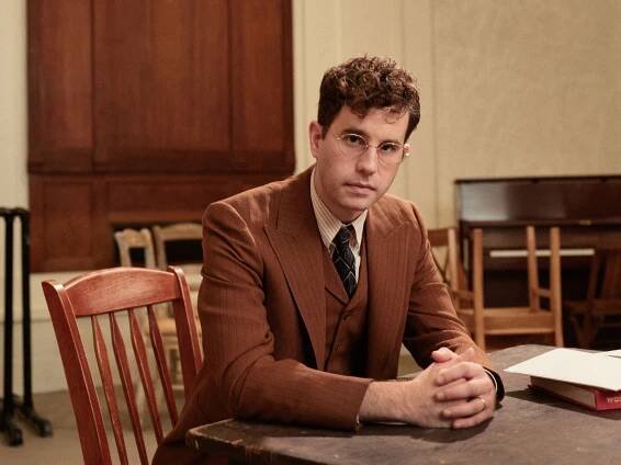 Ben Platt in costume as Leo Frank