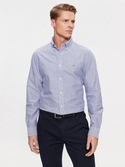 Tommy Hilfiger pánská modrá košile - Tommy Hilfiger