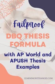 Are you struggling with writing DBQ thesis statements in your AP History class? In this post, you'll learn about a DBQ thesis formula that will help you consistently earn the thesis point and set your essay up to earn the complexity point!