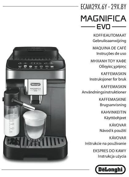 Manuál DeLonghi Magnifica Evo ECAM290.61.B návod (Čeština - 156 stránek)