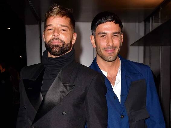 Ricky Martin and Jwan Yosef arrive at the Museum of Modern Art Film Benefit presented by CHANEL at the Museum of Modern Art on December 14, 2021 in New York City