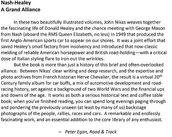 Nash-Healey: A Grand Alliance by John Nikas, with HervÃ© Chevalier
