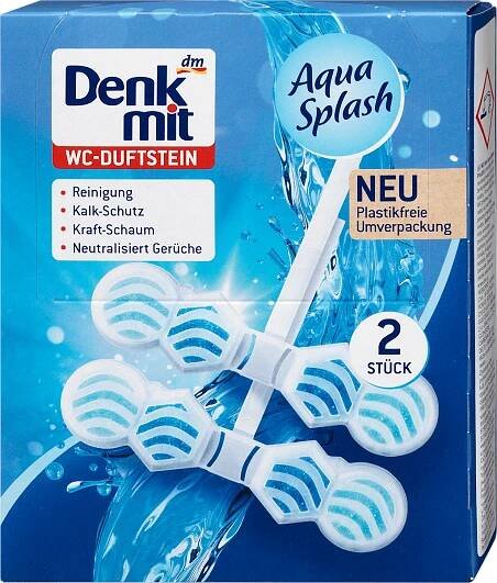Denkmit WC blok Aqua Splash 2x48 g, 2 ks