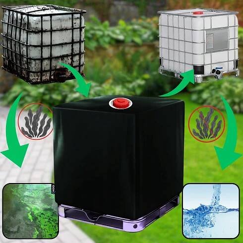 Obal Plachta na IBC nádrž BECZKE DEŠŤOVÁ 1000L 100x120x116cm Kód výrobce pokrowiec plandeka ochronna mauzer ibc 1000L