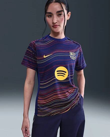 F.C. Barcelona Academy Pro Home Women's Nike Dri-FIT Football Pre-Match Short-Sleeve Top