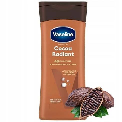 VASELINE 200 ML BODY LOTION COCOA RADIANT TĚLOVÉ MLÉKO KAKAO ROZJASŇUJE