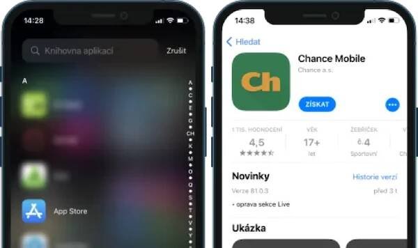 Chance aplikace IOS