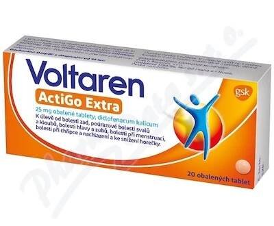Voltaren ActiGo Extra 25mg—20 tablet