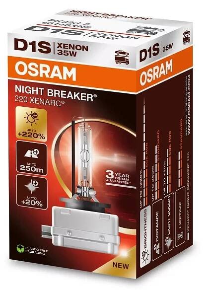 OSRAM Xenarc Night Breaker 220 66140XN2 D1S 85V 35W 1 ks od 1 582 Kč