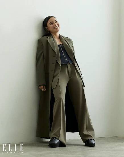 Devery Jacobs on the cover of next month's Elle Canada - Native Max