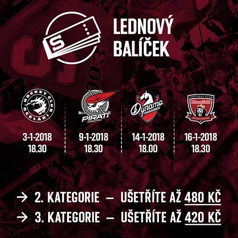 HC Sparta Praha » Zápasy v prodeji a speciální lednový balíček