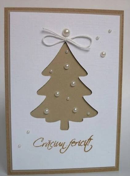 a card with a christmas tree on it