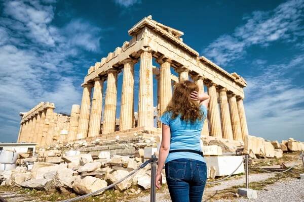 turistické prohlížení Parthenonu