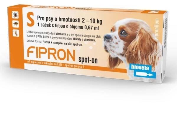 Fipron 67mg Spot-On Dog S sol 1 x 0,67ml