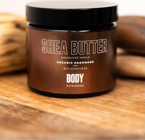By Simona Body Shea Butter Scentless BIO bambucké máslo 250 ml