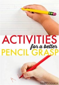 Activities to help with pencil grasp.