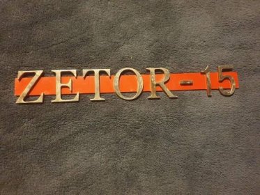 RETRO - Sběratelský kovový nápis ZETOR - 15 - Auto-moto